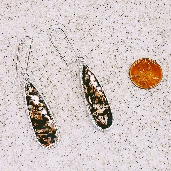 FACETED ART GLASS TEARDROP DANGLE DROP STAINLESS STEEL WIRE HOOK EARRINGS - Picture 2 of 8